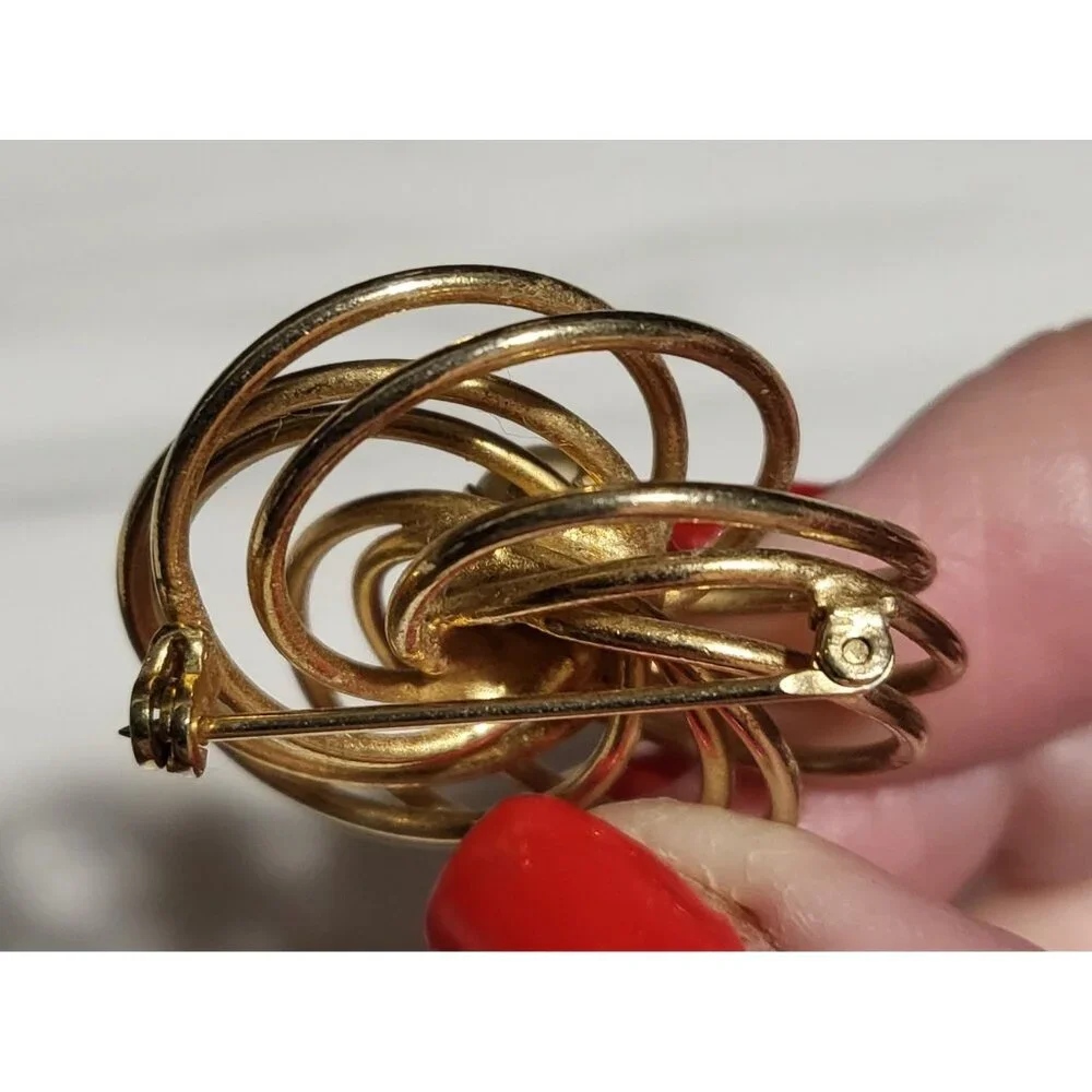 Vintage 1960's Anson Pearl‎ and Gold Plated Brooch